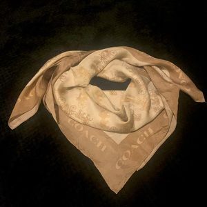 Horse And Carriage Print Silk Square Scarf